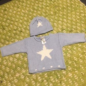 Jack Rabbit 2 piece Sweater with Hat Size 6 - 12m